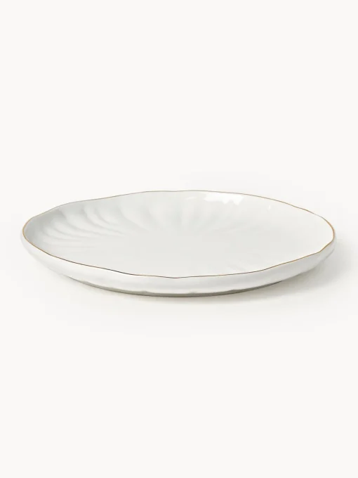 Platos De Postre|Vajillas Completas>Westwing Collection Platos postre de porcelana con relieves Sali, 2 uds.