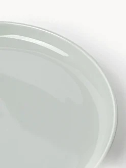 Platos De Postre|Vajillas Completas></noscript>Westwing Collection Platos postre de porcelana Nessa, 4 uds. Gris claro brillante