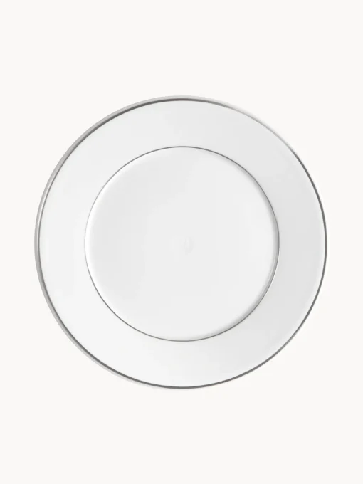 Platos De Postre|Vajillas Completas>Meissen Platos postre de porcelana con borde platino pintado a mano Vitruv, 2 uds. Blanco con borde de platino