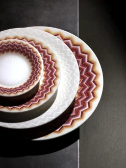 Platos De Postre|Vajillas Completas>Missoni Platos postre de porcelana Fine Bone China Jarris, 6 uds. Blanco, lila, multicolor