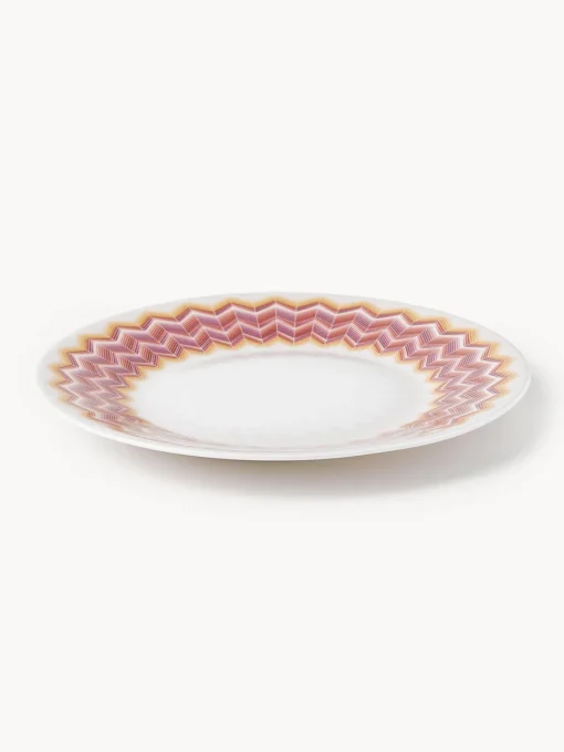 Platos De Postre|Vajillas Completas>Missoni Platos postre de porcelana Fine Bone China Jarris, 6 uds. Blanco, lila, multicolor