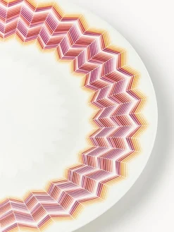 Platos De Postre|Vajillas Completas></noscript>Missoni Platos postre de porcelana Fine Bone China Jarris, 6 uds. Blanco, lila, multicolor