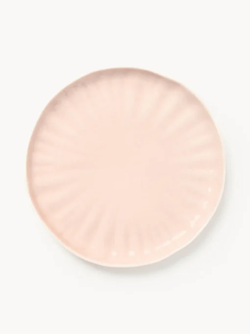 Clearance Platos postre de porcelana con relieves Sali, 4 uds. Platos De Postre|Vajillas Completas