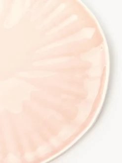 Clearance Platos postre de porcelana con relieves Sali, 4 uds. Platos De Postre|Vajillas Completas