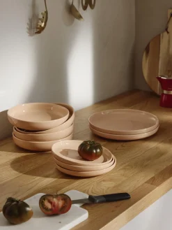 Platos postre de porcelana Nessa, 4 uds. Platos De Postre|Vajillas Completas