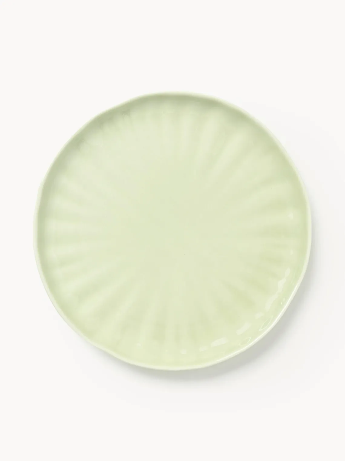 Platos De Postre|Vajillas Completas>Westwing Collection Platos postre de porcelana con relieves Sali, 4 uds. Verde claro