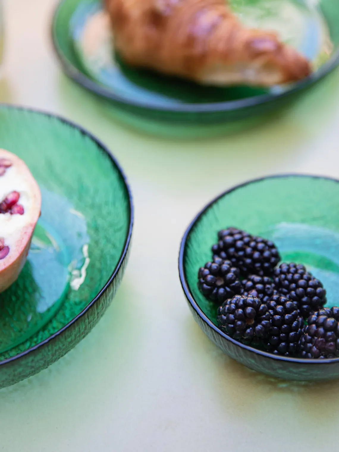 Hot Platos postre de vidrio The Emeralds, 2 uds. Platos De Postre|Vajillas Completas