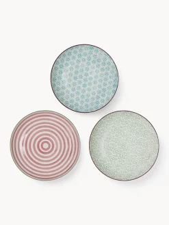 Outlet Platos postre pintados a mano Patrizia, 3 uds. Platos De Postre|Vajillas Completas