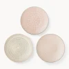 Best Platos postre pintados a mano con estampado divertido Cécile, 3 uds. Platos De Postre|Vajillas Completas