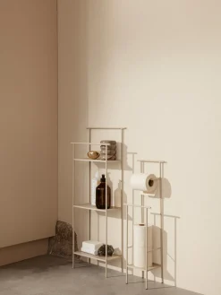 Portarrollos|Estanterías De Baño></noscript>Ferm Living Portarrollos con estante Dora Beige claro mate