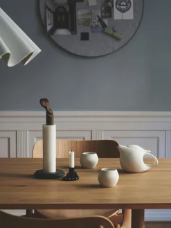 Clearance Portarrollos de cocina de madera de roble Grab Utensilios De Cocina