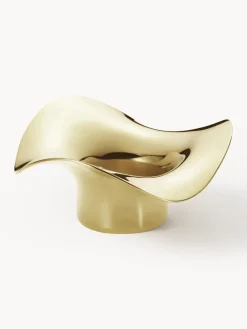 Portavelas|Jarrones>GEORG JENSEN Portavelas de acero inoxidable con forma orgánica Cobra, 2 uds. Dorado pulido espejo