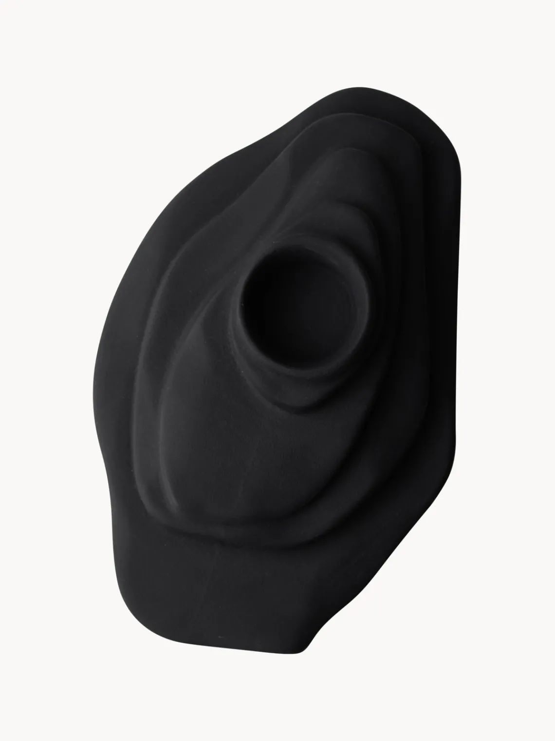 Portavelas|Jarrones>DBKD Portavelas de cerámica Dune Negro mate