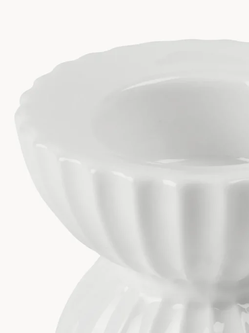 Portavelas|Jarrones>Lyngby Porcelaen Portavelas de porcelana con relieves Tura