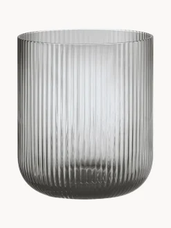 Farolillos|Jarrones>blomus Portavelas de vidrio con relieves Ven, 16 cm