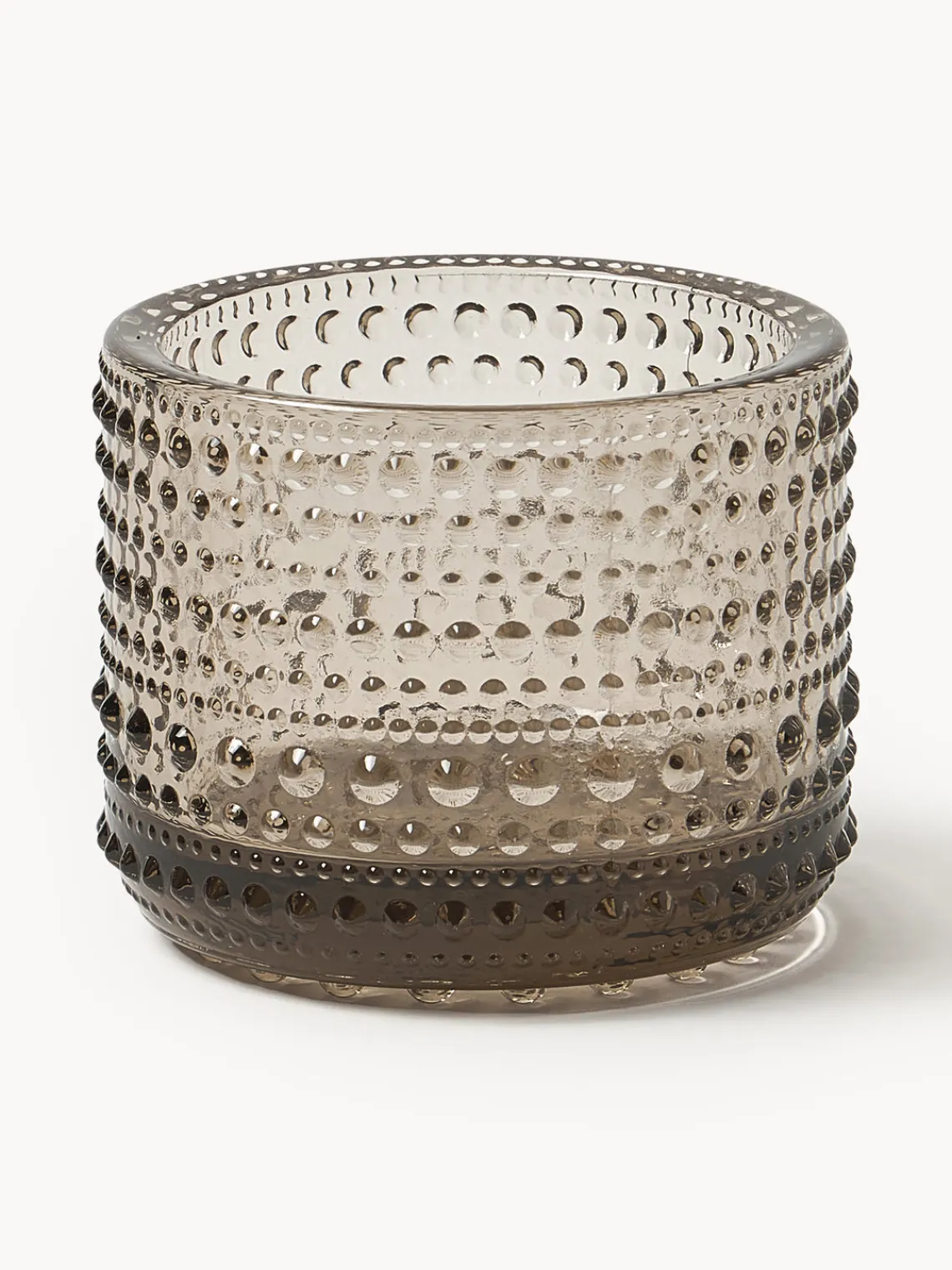 Portavelas|Jarrones>iittala Portavelas de vidrio Kastehelmi Beige transparente