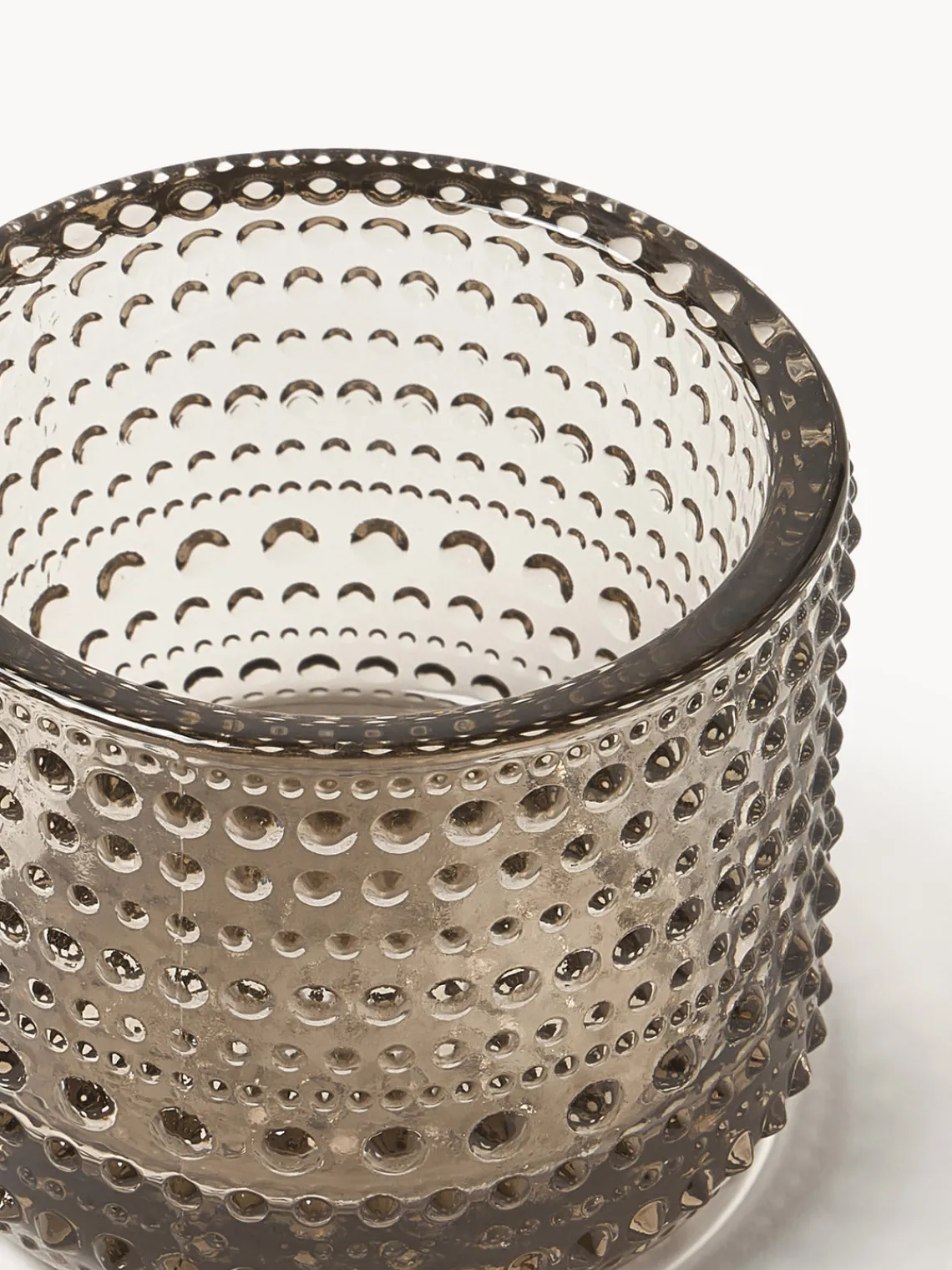 Portavelas|Jarrones>iittala Portavelas de vidrio Kastehelmi Beige transparente