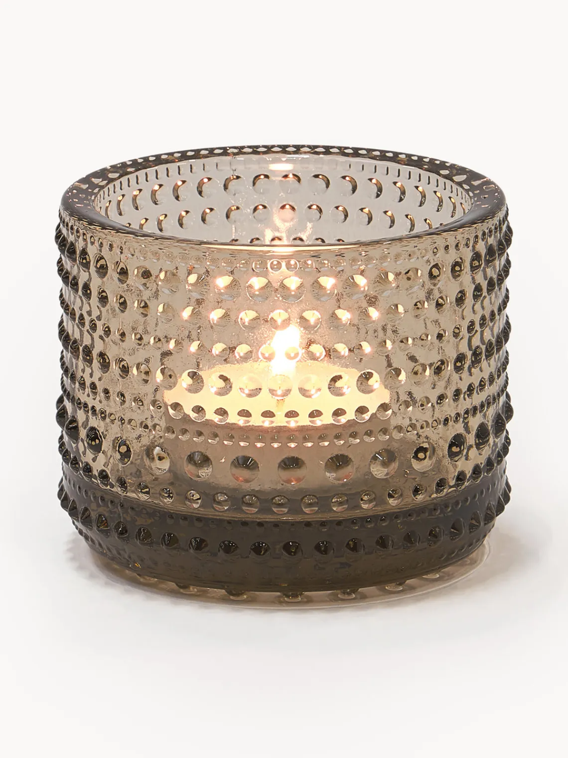 Portavelas|Jarrones>iittala Portavelas de vidrio Kastehelmi Beige transparente