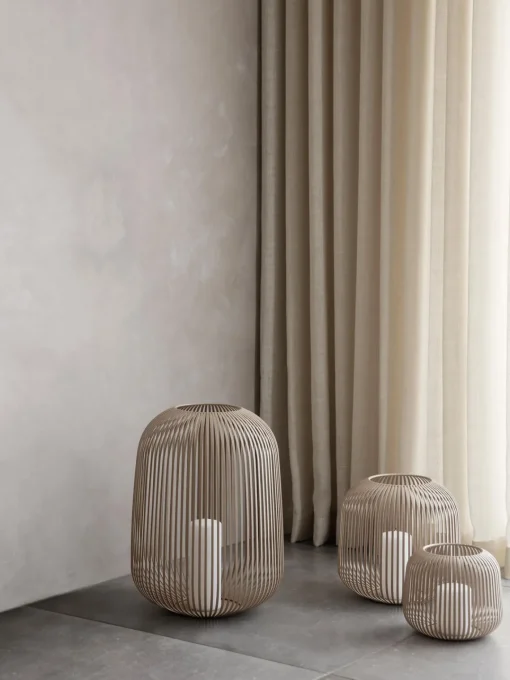 Farolillos|Jarrones>blomus Portavelas Lito, 27 cm Beige claro