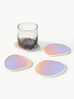 Posavasos|Vajillas Completas></noscript>Westwing Collection Posavasos asimetricos Lio, 4 uds. Multicolor iridiscente