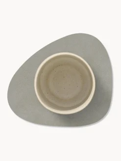 New Posavasos asimétricos de cuero Curve, 4 uds. Posavasos|Vajillas Completas