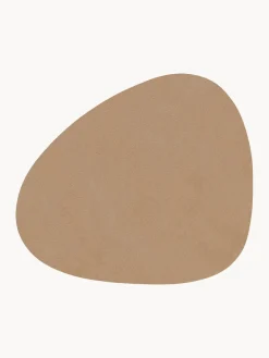 Posavasos|Vajillas Completas>Lind DNA Posavasos asimétricos de cuero Curve, 4 uds. Beige