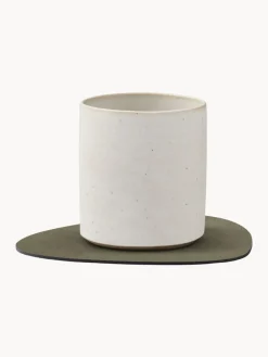 Posavasos asimétricos de cuero Curve, 4 uds. Posavasos|Vajillas Completas