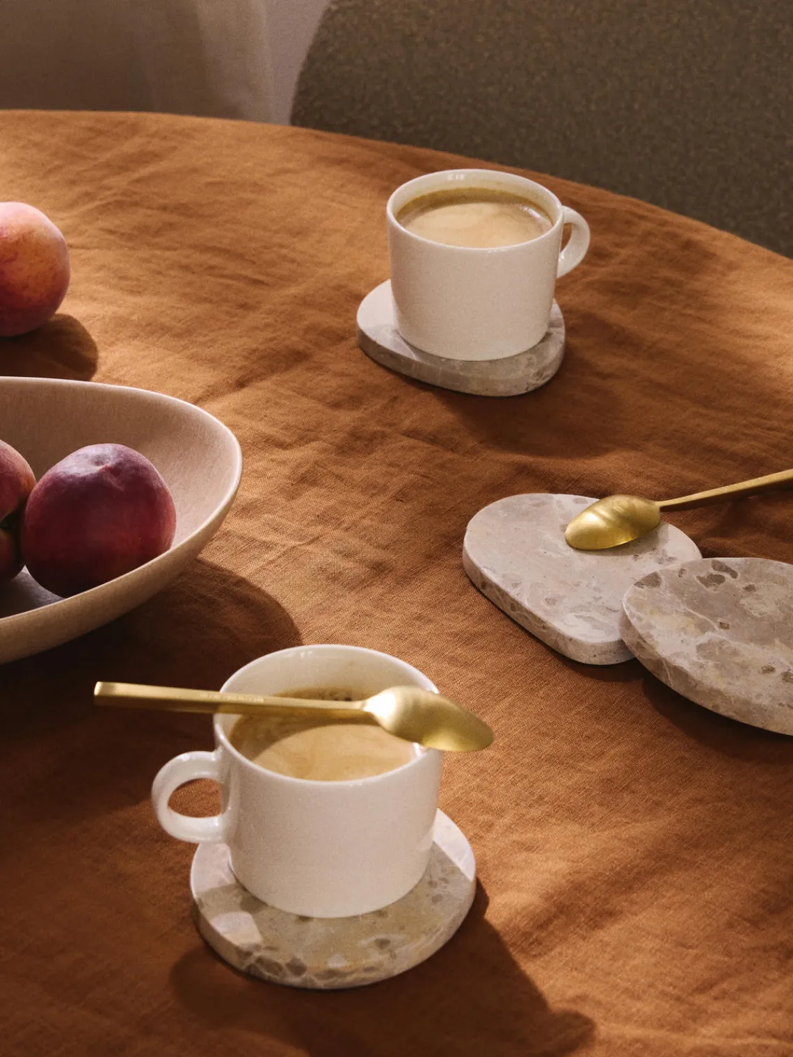 Outlet Posavasos asimétricos de mármol Lio, 4 uds. Posavasos|Vajillas Completas