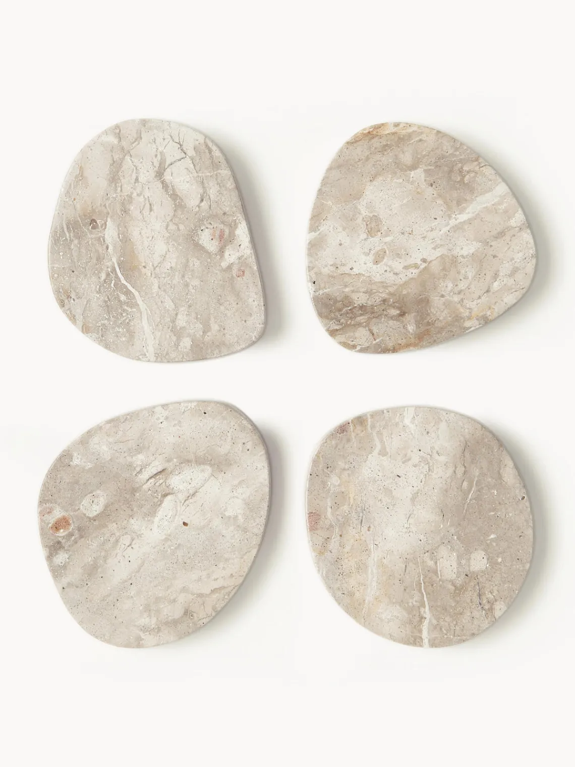 Outlet Posavasos asimétricos de mármol Lio, 4 uds. Posavasos|Vajillas Completas
