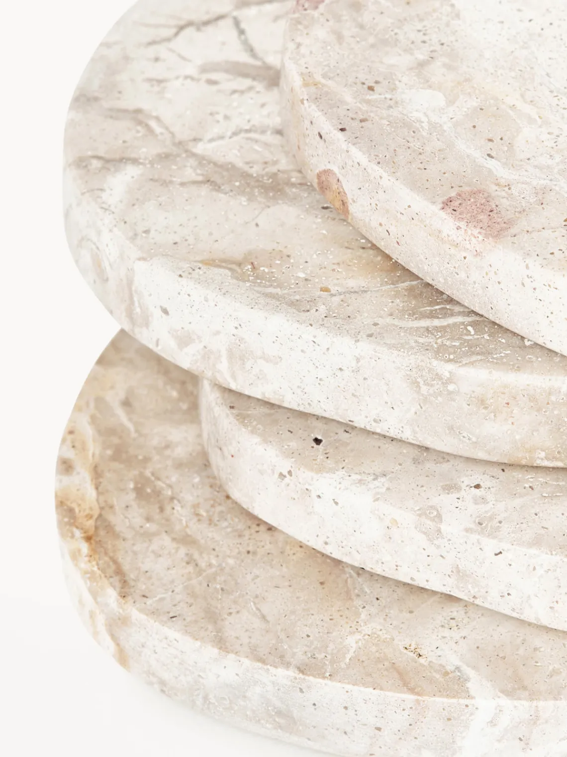 Outlet Posavasos asimétricos de mármol Lio, 4 uds. Posavasos|Vajillas Completas