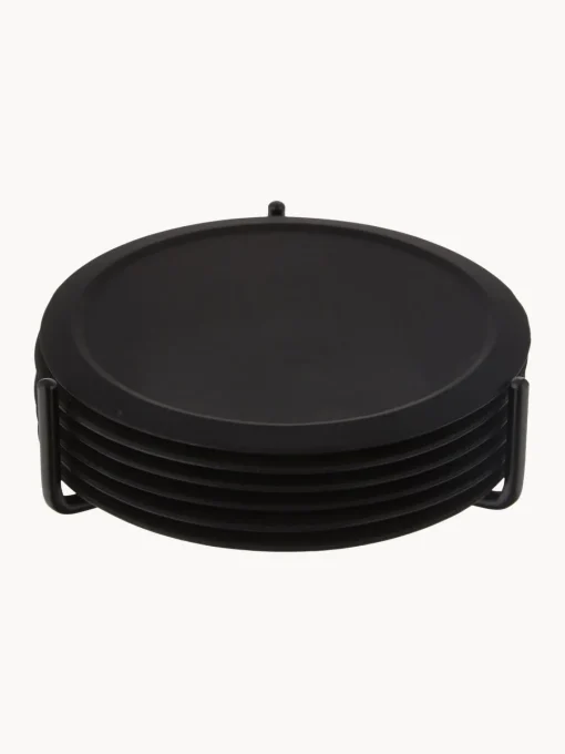 Clearance Posavasos de silicona con soporte Plain, 6 uds. Posavasos|Vajillas Completas