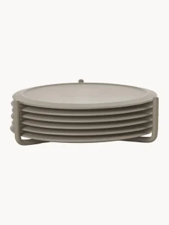 Clearance Posavasos de silicona con soporte Plain, 6 uds. Posavasos|Vajillas Completas