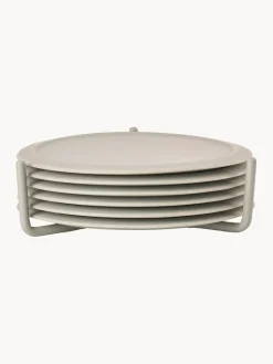 Posavasos|Vajillas Completas>Zone Denmark Posavasos de vidrio Singles, 6 uds. Beige claro