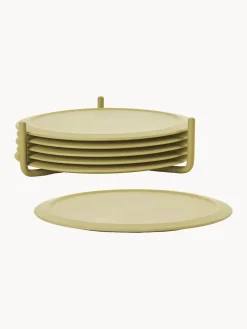 Posavasos|Vajillas Completas>Zone Denmark Posavasos de vidrio Singles, 6 uds. Ocre