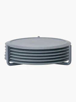 Posavasos|Vajillas Completas>Zone Denmark Posavasos de vidrio Singles, 6 uds. Gris