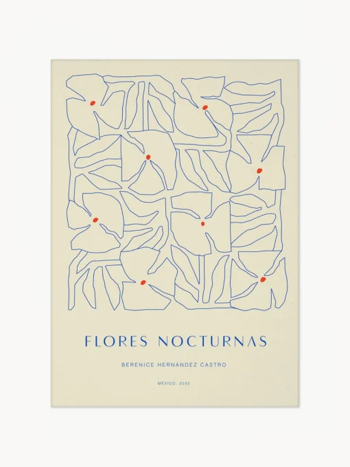 Pósters|Jarrones>Paper Collective Póster Flores Nocturnas 01