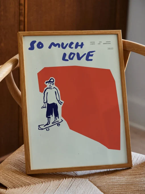 Pósters|Jarrones>Paper Collective Póster So Much Love Skateboard
