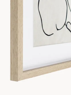 New Pósters con marcos de madera Refined, 2 uds. Cuadros Y Láminas Decorativas|Jarrones