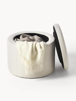 Pufs Y Otomanos|Pufs Y Otomanos></noscript>Westwing Collection Puf Alida, con espacio de almacenamiento Tejido blanco Off White