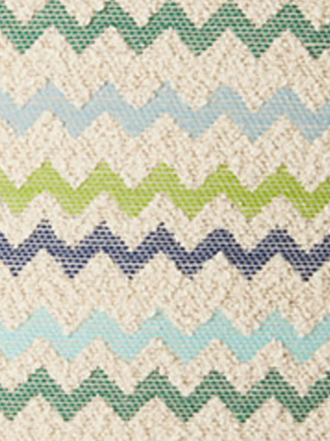 Cojines Para Suelo Y Pufs|Mantas>Missoni Puf artesanal Capri Tonos verdes y azules, blanco Off White