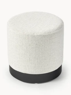 Pufs Y Otomanos|Pufs Y Otomanos></noscript>Westwing Collection Puf de tejido bouclé Orchid Bouclé blanco crema, negro