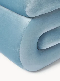 Pufs Y Otomanos|Pufs Y Otomanos></noscript>Westwing Collection Puf de terciopelo Merle Terciopelo azul claro