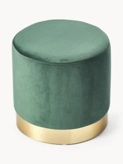 Pufs Y Otomanos|Pufs Y Otomanos></noscript>Westwing Collection Puf de terciopelo Orchid Terciopelo verde oscuro, dorado