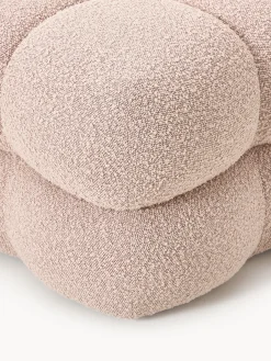 Pufs Y Otomanos|Pufs Y Otomanos></noscript>Westwing Collection Puf en tejido bouclé Ellie Bouclé rosa oscuro
