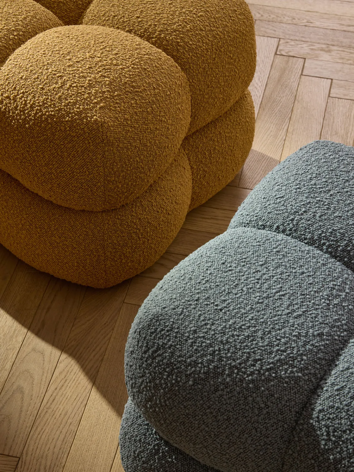 Online Puf en tejido bouclé Ellie Pufs Y Otomanos|Pufs Y Otomanos