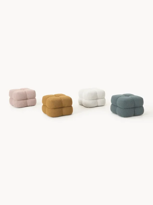 Online Puf en tejido bouclé Ellie Pufs Y Otomanos|Pufs Y Otomanos