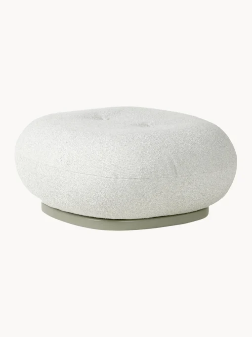 New Puf giratorio de exterior en tejido de bouclé Pacha Puf De Exterior|Muebles De Jardín