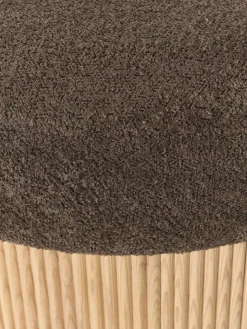 Pufs Y Otomanos|Pufs Y Otomanos></noscript>Westwing Collection Puf grande tapizado en borreguillo bouclé con espacio de almacenamiento Nala Tejido borreguillo bouclé taupe, madera de fresno clara