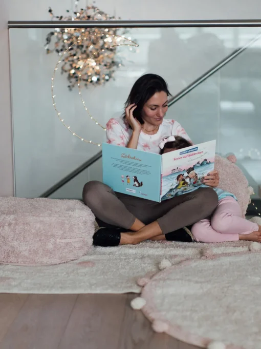 Decoración Infantil|Mesas Y Sillas Infantiles>Lorena Canals Puf infantil artesanal Chill Tejido rosa claro