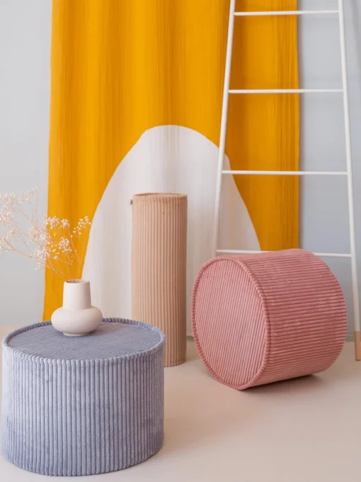 Clearance Puf infantil de pana Sugar, Ø 40 cm Niños Decoración Infantil|Mesas Y Sillas Infantiles
